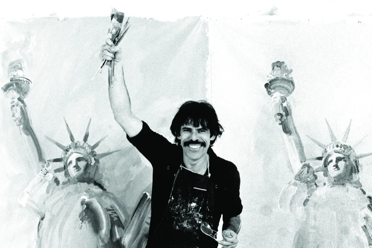 Max Painting Lady Liberty at The White House