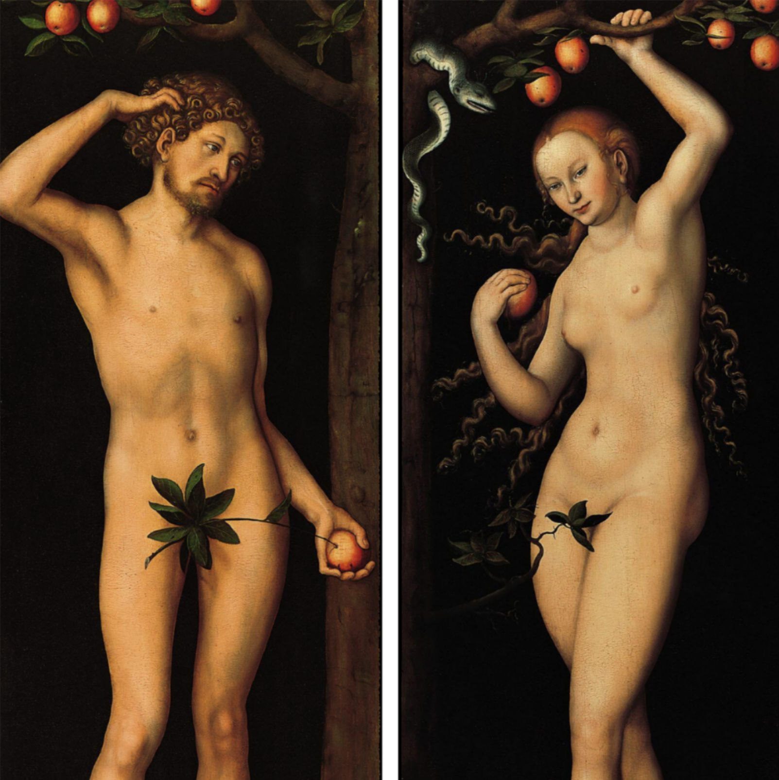 Lucas Cranach the Elder, Adam and Eve, ca. 1530, oil on panel